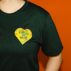Fueled By Spite Sunflower Heart Tee in Heather Emerald - Unisex