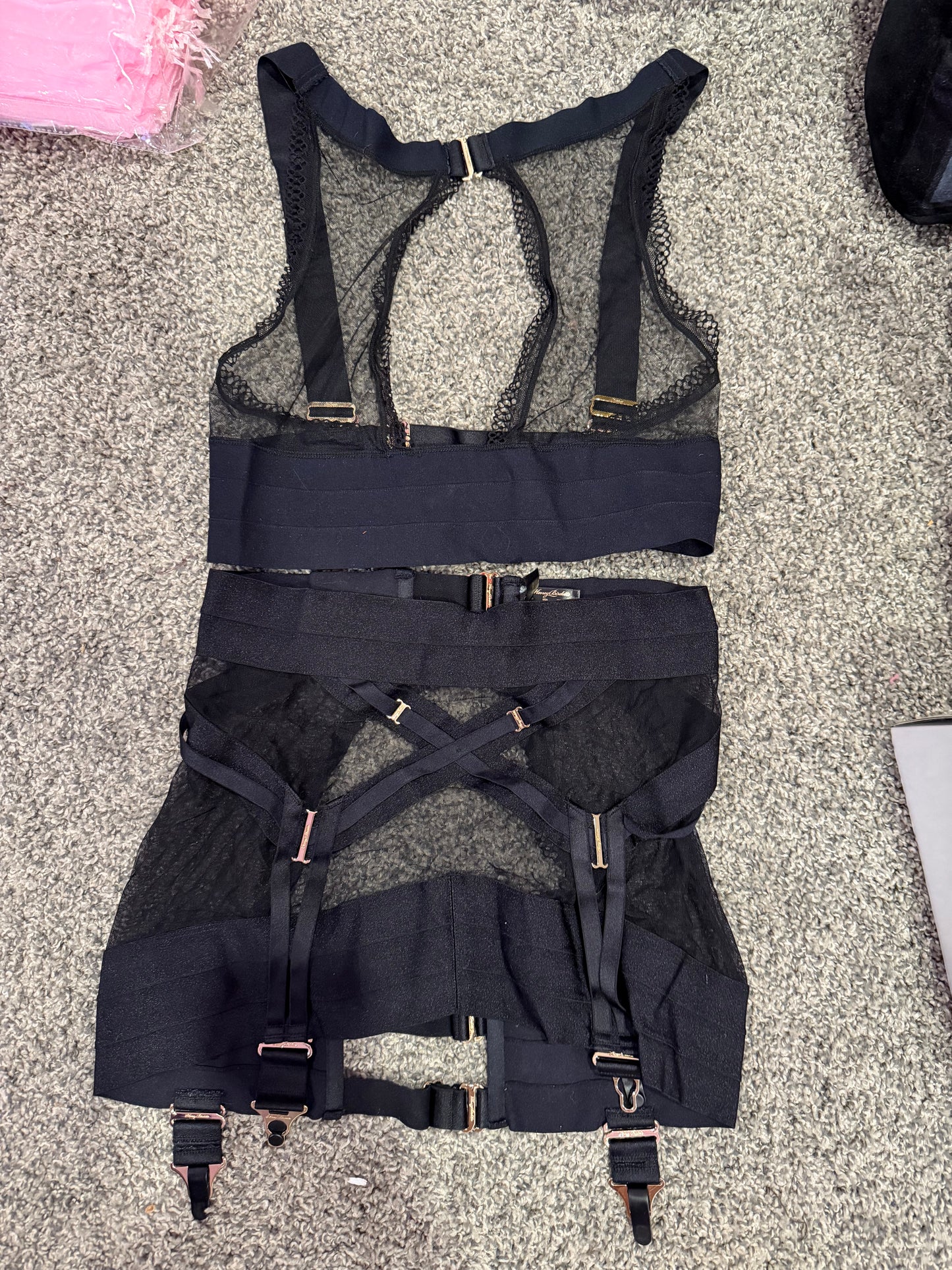 Black Honey Birdette Mesh Set - Meg's Closet