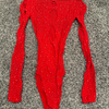 Red Fishnet Bodystocking - Meg's Closet