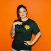 Fueled By Spite Sunflower Heart Tee in Heather Emerald - Unisex