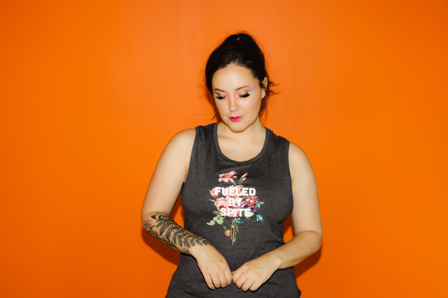 Fueled By Spite Floral Women's Jersey Muscle Tank