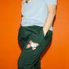 Flower M Jogger Sweatpants in Forest Green