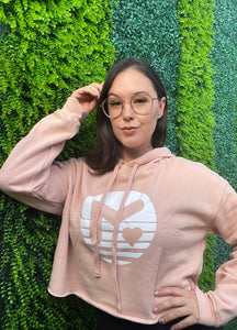 Sunset Peach Crop Hoodie